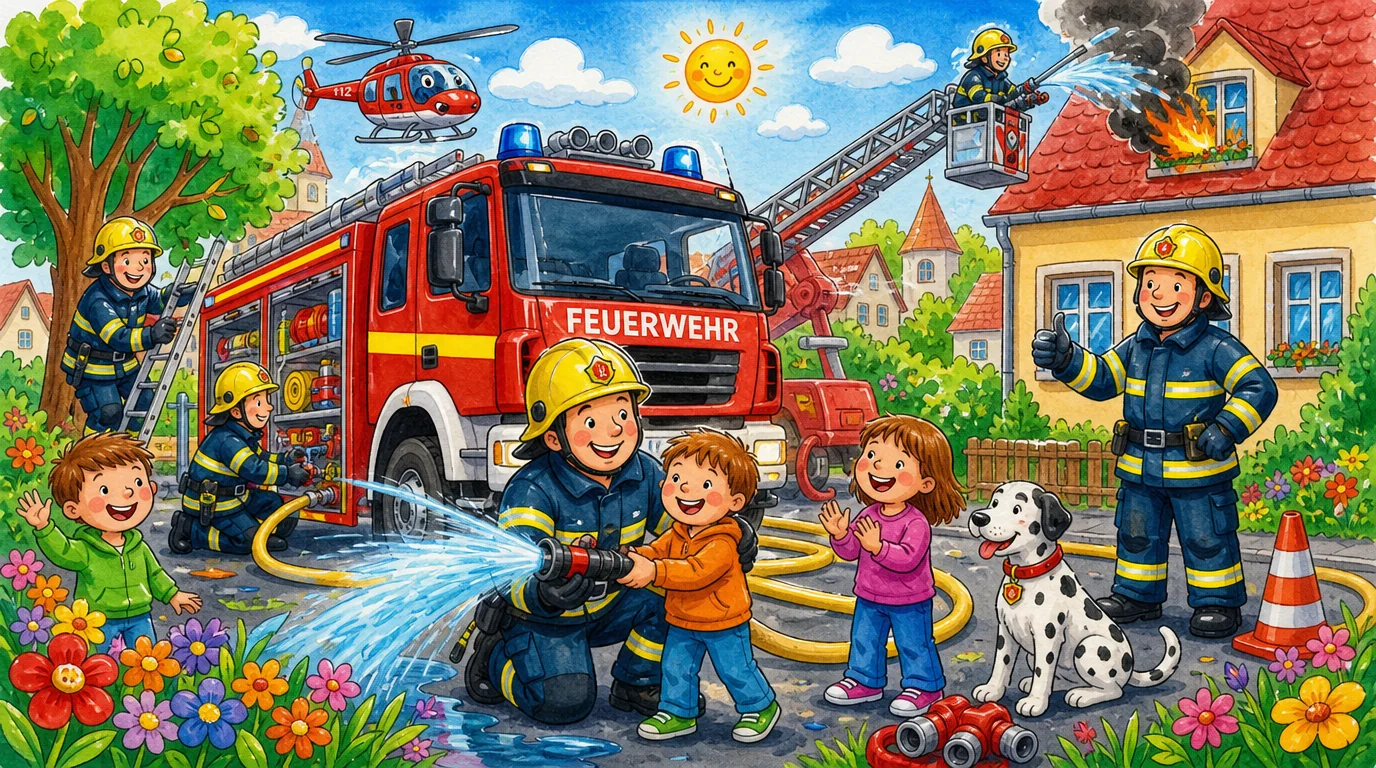 Wimmelbild-Puzzle Feuerwehr