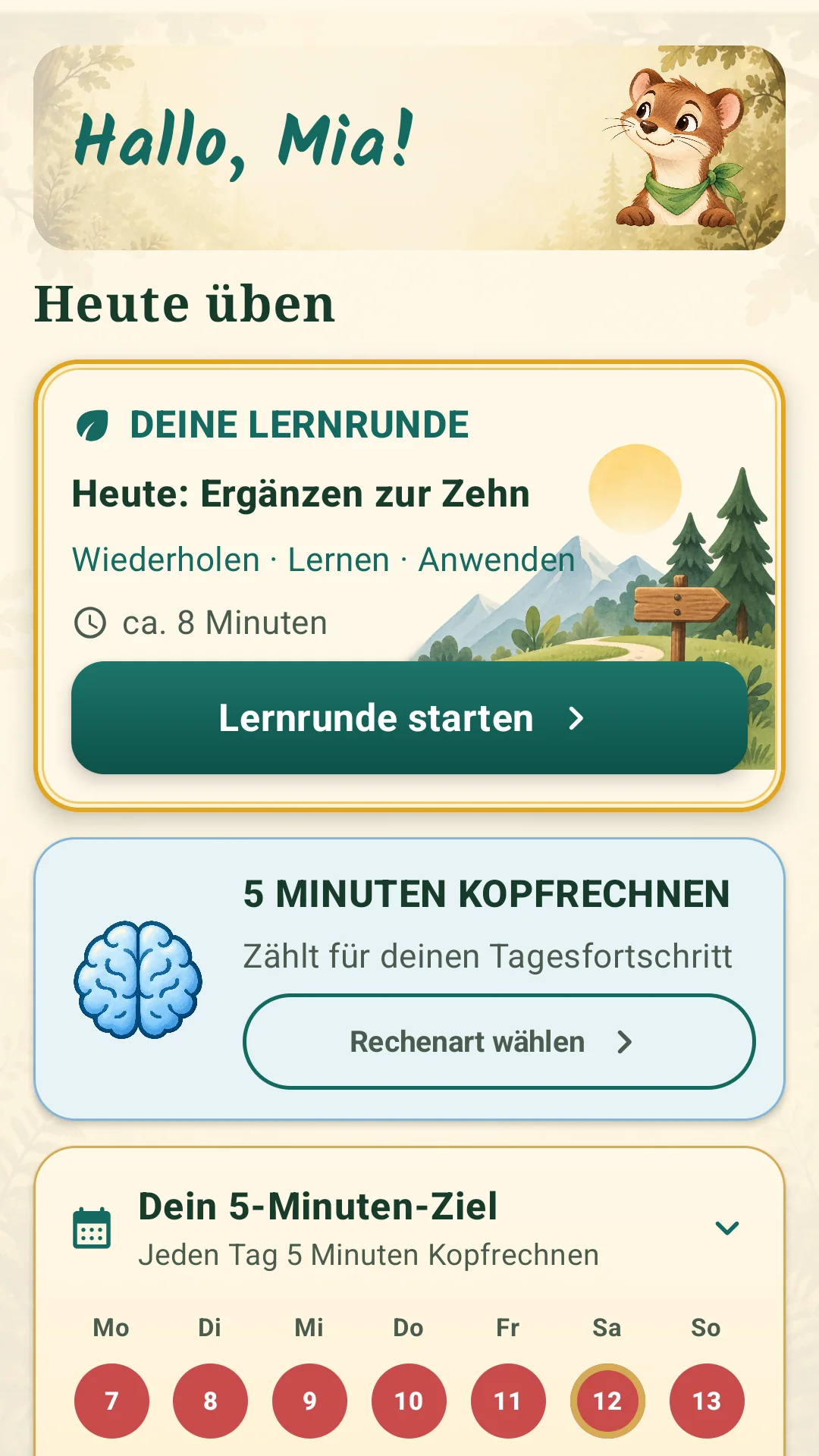 Aktuelle Startansicht von Wimmelwiesel – Flink gerechnet!