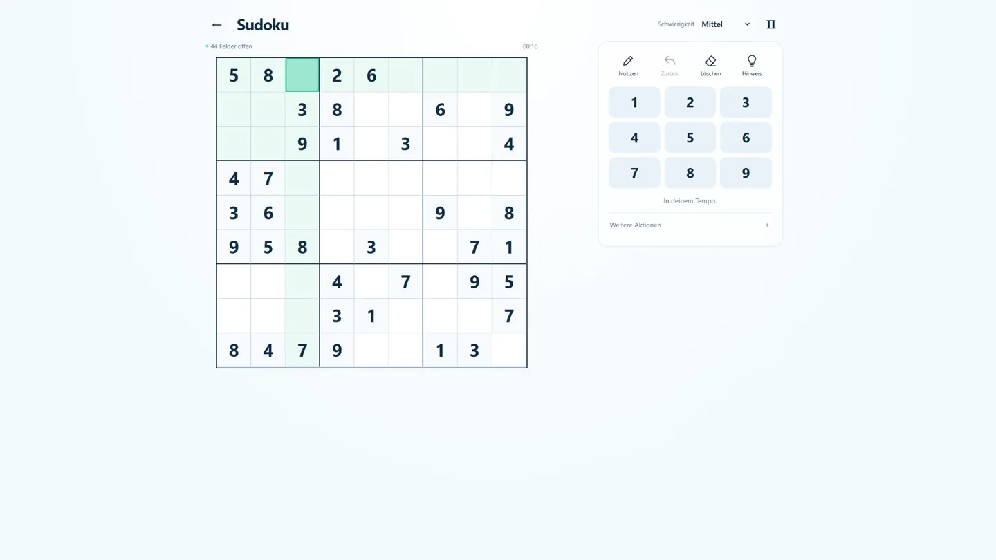 Ein Sudoku in ZaRaster